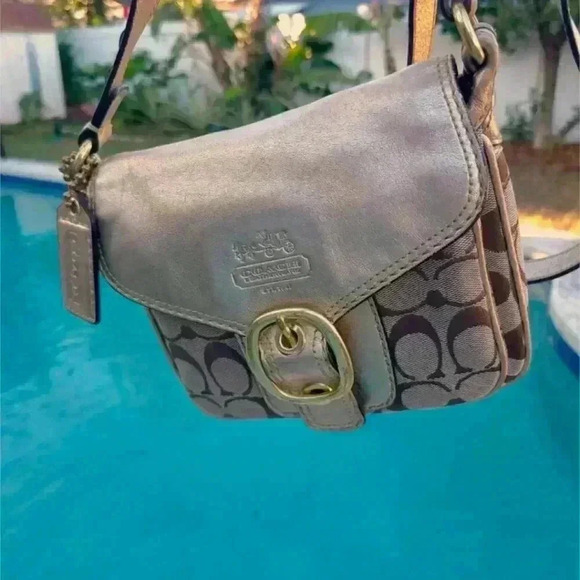 Vintage COACH BLEECKER Mini golden buckle bag - Picture 10 of 12